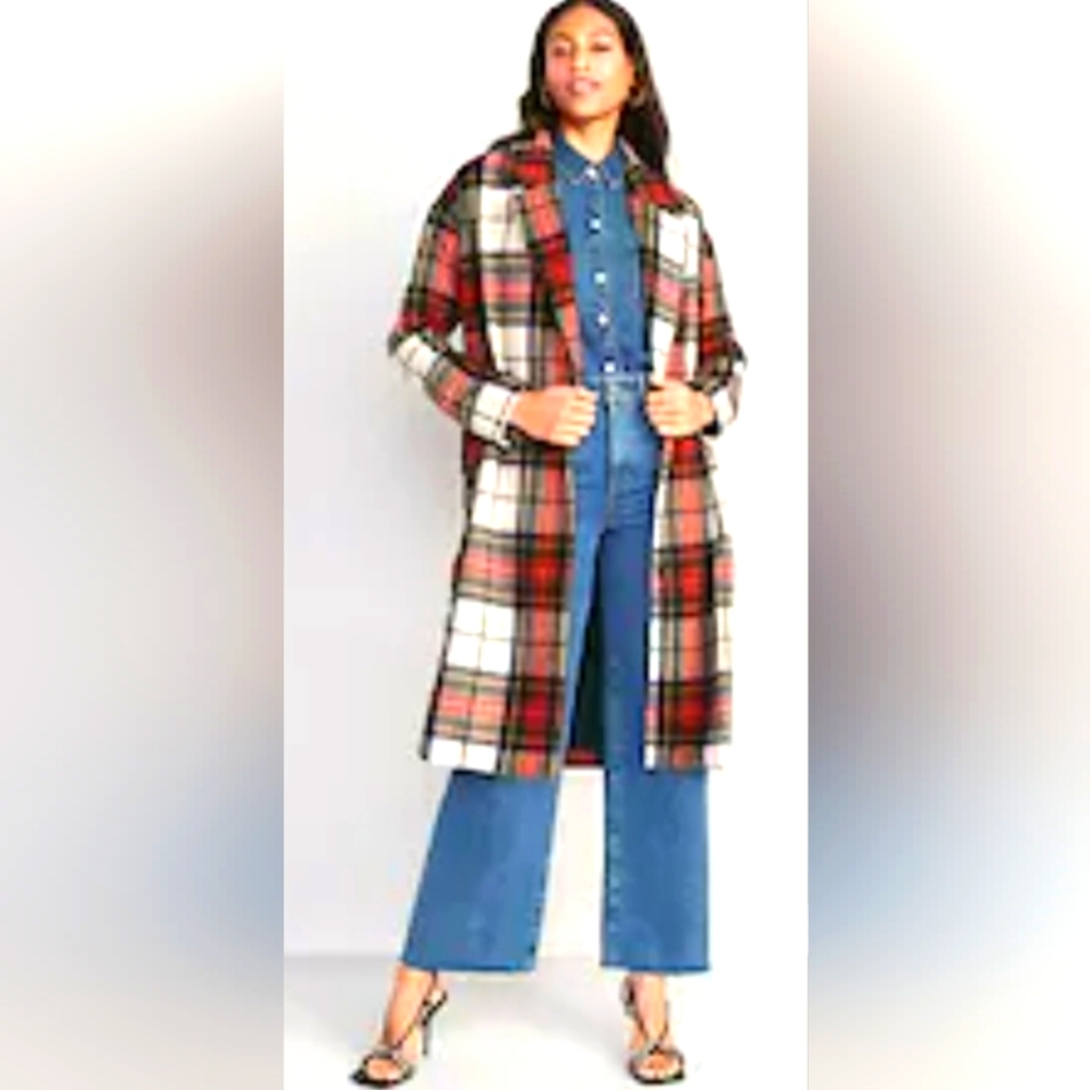 Old Navy...  Long slouchy double-breasted coat for Women